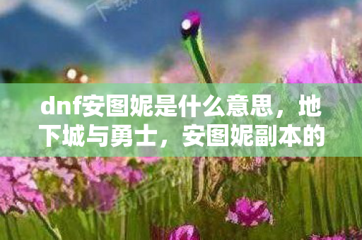 dnf安图妮是什么意思,地下城与勇士,安图妮副本的攻略与心得 dnf安图妮是什么意思,地下城与勇士,安图妮副本的攻略与心得