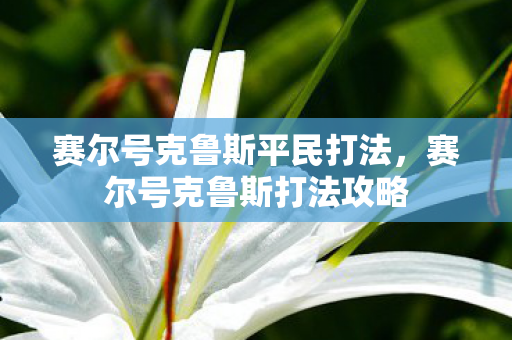 赛尔号克鲁斯平民打法,赛尔号克鲁斯打法攻略 赛尔号克鲁斯平民打法,赛尔号克鲁斯打法攻略
