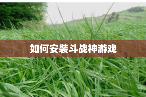 如何安装斗战神游戏 如何安装斗战神游戏