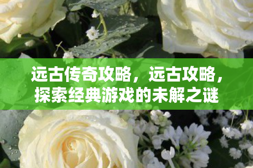 远古传奇攻略,远古攻略,探索经典游戏的未解之谜 远古传奇攻略,远古攻略,探索经典游戏的未解之谜