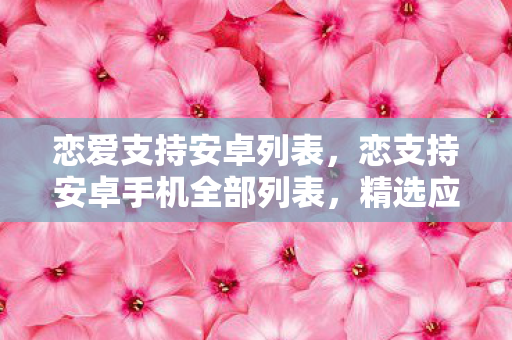 恋爱支持安卓列表,恋支持安卓手机全部列表,精选应用,打造个性化体验 恋爱支持安卓列表,恋支持安卓手机全部列表,精选应用,打造个性化体验