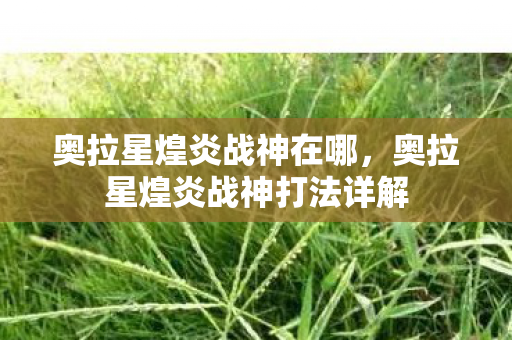 奥拉星煌炎战神在哪,奥拉星煌炎战神打法详解 奥拉星煌炎战神在哪,奥拉星煌炎战神打法详解