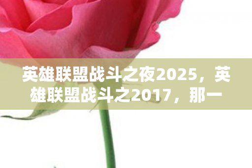 英雄联盟战斗之夜2025,英雄联盟战斗之2017,那一年,我们共同见证的荣耀与梦想 英雄联盟战斗之夜2025,英雄联盟战斗之2017,那一年,我们共同见证的荣耀与梦想