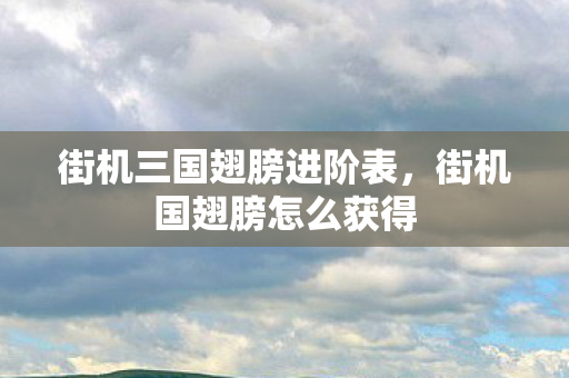 街机三国翅膀进阶表,街机国翅膀怎么获得 街机三国翅膀进阶表,街机国翅膀怎么获得