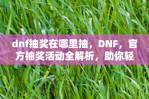 dnf抽奖在哪里抽,DNF,官方抽奖活动全解析,助你轻松获取稀有奖励 dnf抽奖在哪里抽,DNF,官方抽奖活动全解析,助你轻松获取稀有奖励