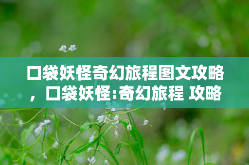 口袋妖怪奇幻旅程图文攻略,口袋妖怪:奇幻旅程 攻略 口袋妖怪奇幻旅程图文攻略,口袋妖怪:奇幻旅程 攻略