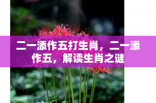 二一添作五打生肖,二一添作五,解读生肖之谜 二一添作五打生肖,二一添作五,解读生肖之谜