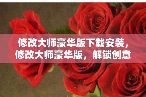 修改大师豪华版下载安装,修改大师豪华版,解锁创意与效率的无限可能 修改大师豪华版下载安装,修改大师豪华版,解锁创意与效率的无限可能