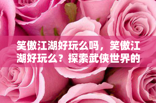 笑傲江湖好玩么吗，笑傲江湖好玩么？探索武侠世界的无限乐趣