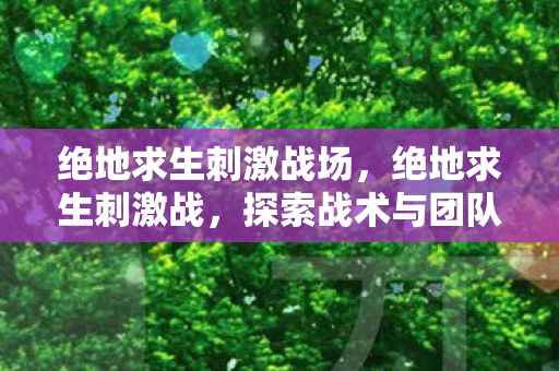 绝地求生刺激战场,绝地求生刺激战,探索战术与团队合作的极致 绝地求生刺激战场,绝地求生刺激战,探索战术与团队合作的极致