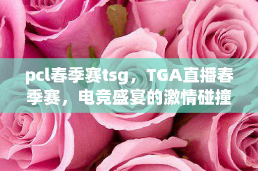 pcl春季赛tsg，TGA直播春季赛，电竞盛宴的激情碰撞