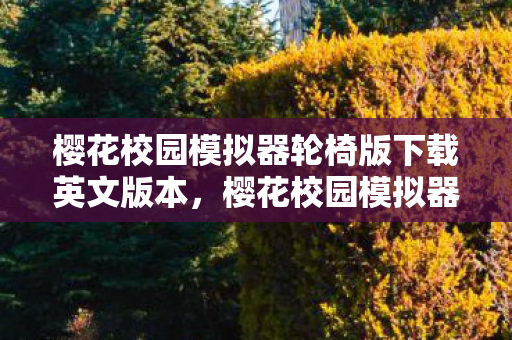 樱花校园模拟器轮椅版下载英文版本，樱花校园模拟器轮椅版下载指南