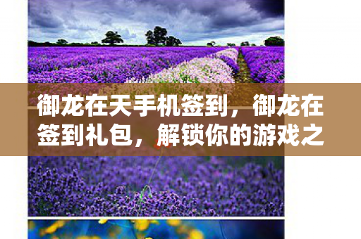 御龙在天手机签到，御龙在签到礼包，解锁你的游戏之旅，助力你的征途