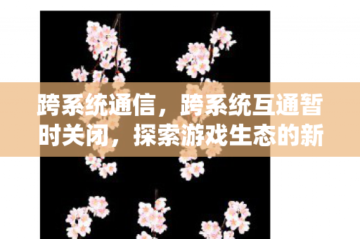 跨系统通信,跨系统互通暂时关闭,探索游戏生态的新挑战与机遇 跨系统通信,跨系统互通暂时关闭,探索游戏生态的新挑战与机遇
