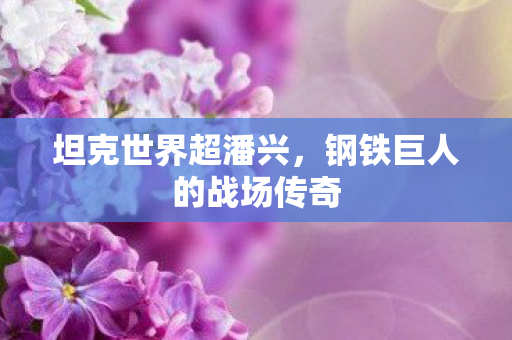 坦克世界超潘兴,钢铁巨人的战场传奇 坦克世界超潘兴,钢铁巨人的战场传奇
