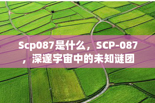 Scp087是什么,SCP-087,深邃宇宙中的未知谜团 Scp087是什么,SCP-087,深邃宇宙中的未知谜团