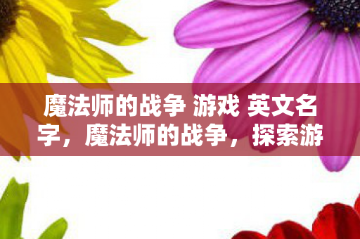 魔法师的战争 游戏 英文名字,魔法师的战争,探索游戏世界的无限可能 魔法师的战争 游戏 英文名字,魔法师的战争,探索游戏世界的无限可能