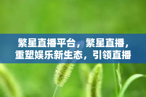 繁星直播平台,繁星直播,重塑娱乐新生态,引领直播新潮流 繁星直播平台,繁星直播,重塑娱乐新生态,引领直播新潮流
