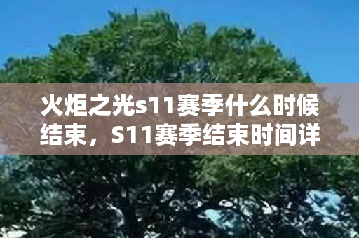 火炬之光s11赛季什么时候结束,S11赛季结束时间详解 火炬之光s11赛季什么时候结束,S11赛季结束时间详解