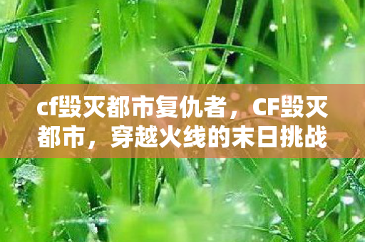 cf毁灭都市复仇者,CF毁灭都市,穿越火线的末日挑战 cf毁灭都市复仇者,CF毁灭都市,穿越火线的末日挑战