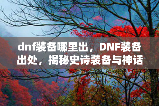 dnf装备哪里出，DNF装备出处，揭秘史诗装备与神话装备的传奇之路