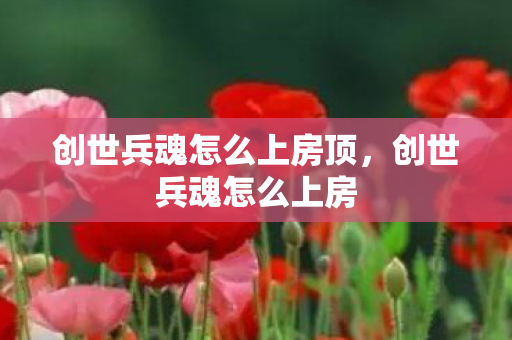 创世兵魂怎么上房顶,创世兵魂怎么上房 创世兵魂怎么上房顶,创世兵魂怎么上房
