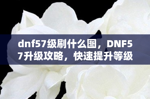 dnf57级刷什么图，DNF57升级攻略，快速提升等级的方法