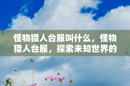 怪物猎人台服叫什么,怪物猎人台服,探索未知世界的猎奇之旅 怪物猎人台服叫什么,怪物猎人台服,探索未知世界的猎奇之旅