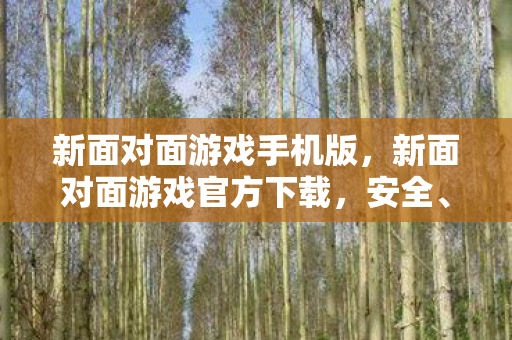 新面对面游戏手机版,新面对面游戏官方下载,安全、便捷的游戏体验 新面对面游戏手机版,新面对面游戏官方下载,安全、便捷的游戏体验