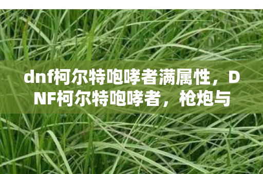 dnf柯尔特咆哮者满属性，DNF柯尔特咆哮者，枪炮与荣耀的交响曲