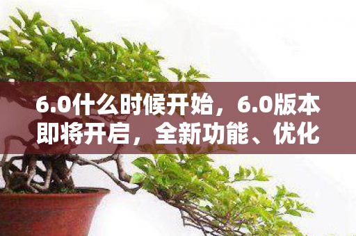 6.0什么时候开始，6.0版本即将开启，全新功能、优化与体验升级