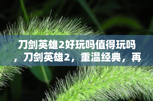刀剑英雄2好玩吗值得玩吗,刀剑英雄2,重温经典,再续传奇 刀剑英雄2好玩吗值得玩吗,刀剑英雄2,重温经典,再续传奇