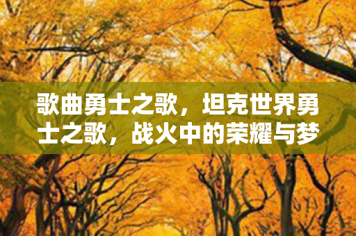 歌曲勇士之歌,坦克世界勇士之歌,战火中的荣耀与梦想 歌曲勇士之歌,坦克世界勇士之歌,战火中的荣耀与梦想