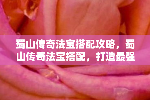 蜀山传奇法宝搭配攻略,蜀山传奇法宝搭配,打造最强战斗力的关键 蜀山传奇法宝搭配攻略,蜀山传奇法宝搭配,打造最强战斗力的关键