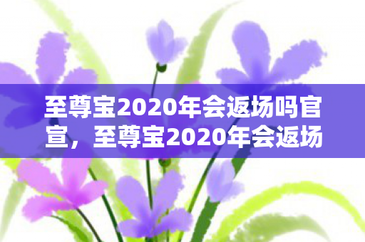 至尊宝2020年会返场吗官宣,至尊宝2020年会返场吗? 至尊宝2020年会返场吗官宣,至尊宝2020年会返场吗?