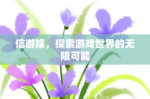 信游娱,探索游戏世界的无限可能 信游娱,探索游戏世界的无限可能