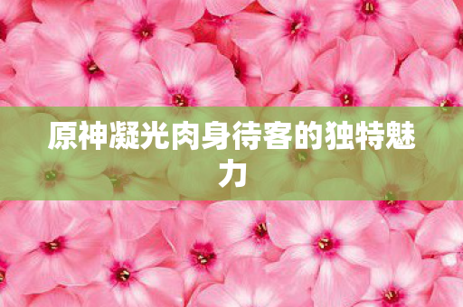 原神凝光肉身待客的独特魅力