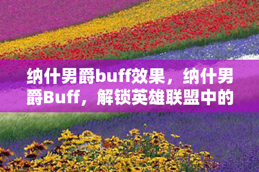 纳什男爵buff效果，纳什男爵Buff，解锁英雄联盟中的隐藏力量