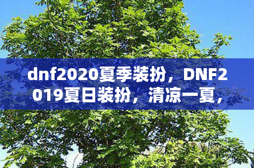 dnf2020夏季装扮，DNF2019夏日装扮，清凉一夏，时尚新潮流