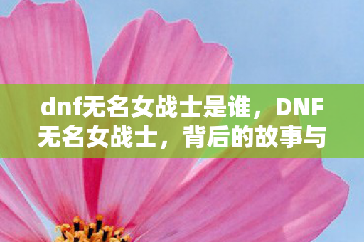 dnf无名女战士是谁,DNF无名女战士,背后的故事与荣耀 dnf无名女战士是谁,DNF无名女战士,背后的故事与荣耀