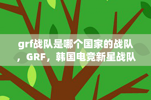 grf战队是哪个国家的战队,GRF,韩国电竞新星战队 grf战队是哪个国家的战队,GRF,韩国电竞新星战队
