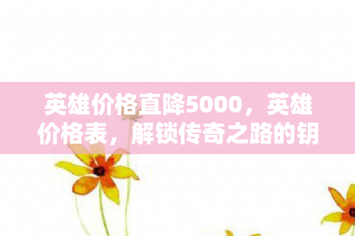 英雄价格直降5000，英雄价格表，解锁传奇之路的钥匙