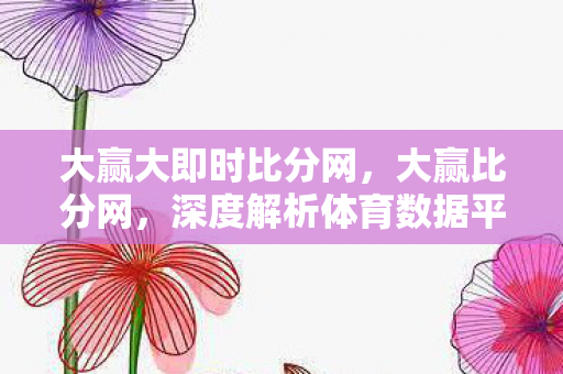 大赢大即时比分网,大赢比分网,深度解析体育数据平台的优势与未来 大赢大即时比分网,大赢比分网,深度解析体育数据平台的优势与未来