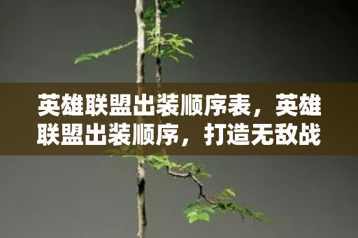 英雄联盟出装顺序表,英雄联盟出装顺序,打造无敌战力的关键步骤 英雄联盟出装顺序表,英雄联盟出装顺序,打造无敌战力的关键步骤