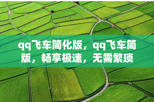 qq飞车简化版,qq飞车简版,畅享极速,无需繁琐 qq飞车简化版,qq飞车简版,畅享极速,无需繁琐
