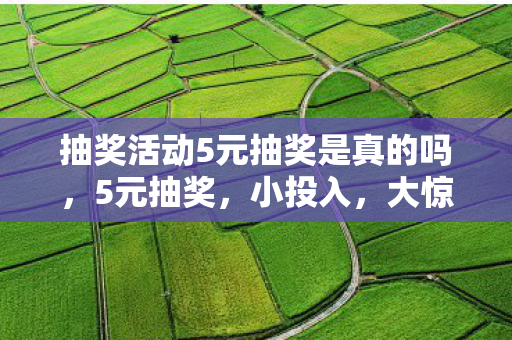 抽奖活动5元抽奖是真的吗,5元抽奖,小投入,大惊喜的娱乐新体验 抽奖活动5元抽奖是真的吗,5元抽奖,小投入,大惊喜的娱乐新体验