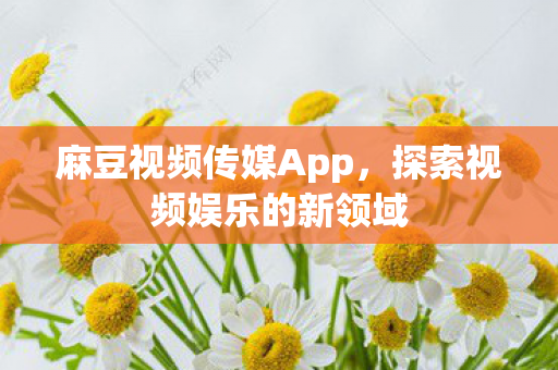 麻豆视频传媒App,探索视频娱乐的新领域 麻豆视频传媒App,探索视频娱乐的新领域