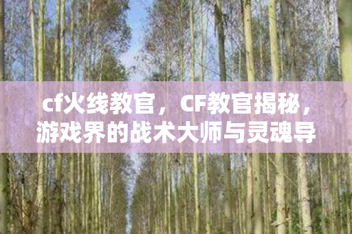cf火线教官,CF教官揭秘,游戏界的战术大师与灵魂导师 cf火线教官,CF教官揭秘,游戏界的战术大师与灵魂导师