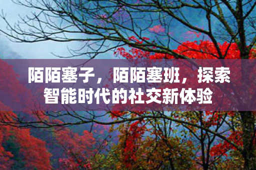 陌陌塞子，陌陌塞班，探索智能时代的社交新体验