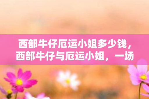 西部牛仔厄运小姐多少钱,西部牛仔与厄运小姐,一场命运的交响曲 西部牛仔厄运小姐多少钱,西部牛仔与厄运小姐,一场命运的交响曲